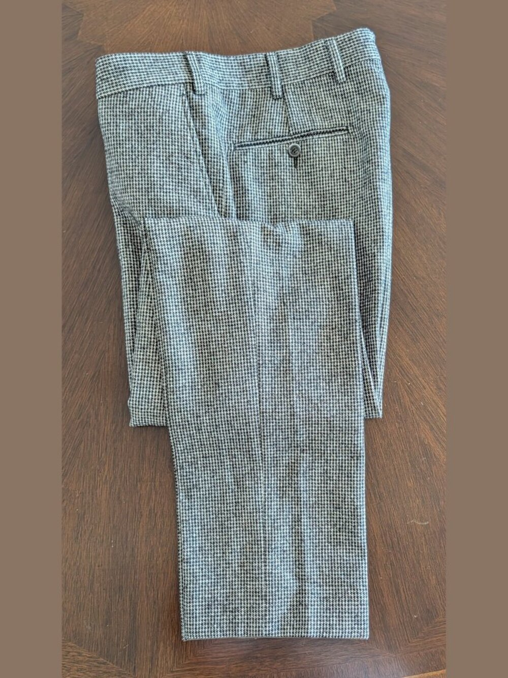 LNWOT Suitsupply Brescia Houndstooth Wool/Cotton Pants Trousers W33 x L32